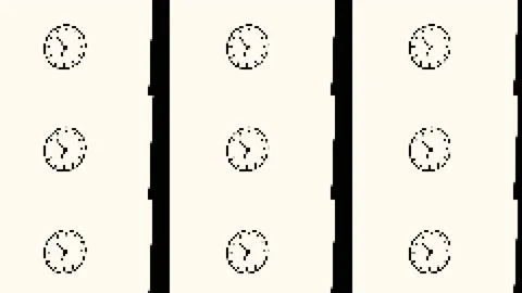 Clock thin icon glitch animation. Stock Footage 169150998
