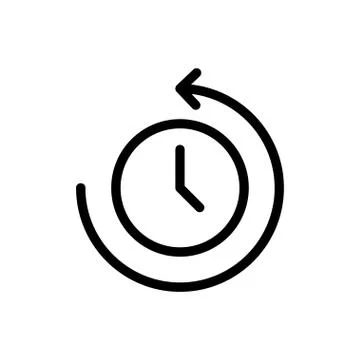 Clock thin line icon Stockillustratie