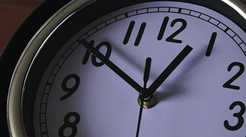 Clock ticking backwards Stock Footage