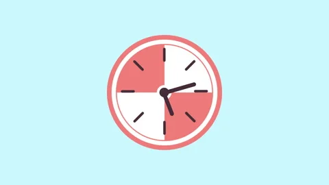 Clock ticking fast 2d animation with alpha matte Stock Footage 336157390