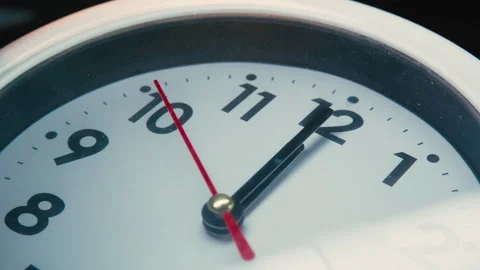 The Clock is Ticking at Midnight Stock Footage 315520535