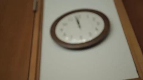 Clock Ticking on the Wall Stock Footage 112949871