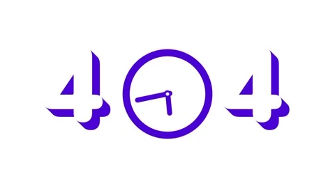 Clock Time 404 Error Stock Footage 335667684