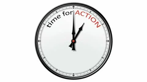 Clock: time for ACTION Stock Footage 10566285