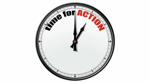 Clock: time for ACTION Stock Footage 10566291