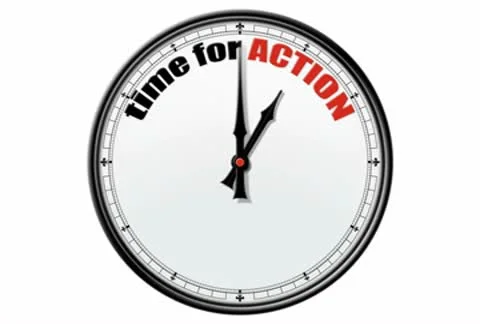 Clock: time for ACTION Stock Footage 10568480