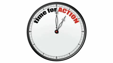 Clock: Time for Action Stock Footage 10571919