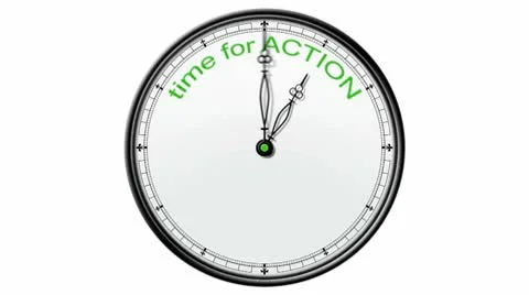 Clock: Time for Action Stock Footage 10688153