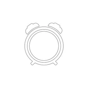 Clock Time Alarm. flat vector icon Stock Illustration