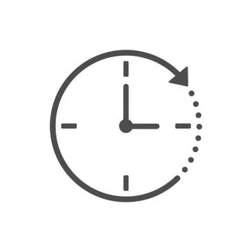 Clock, time, alarm icon. Vector illustration, flat design. Stock Illustration