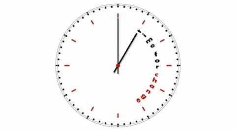 Clock: Time for Change Stock Footage 10559131