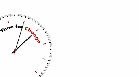 Clock: Time for Change Stock Footage 10559331