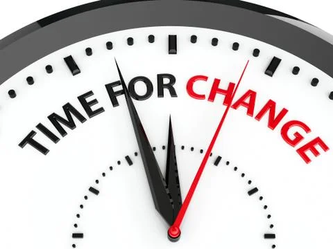 Clock - Time for change Stock Illustration