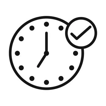 Clock Time Check Icon for Daily Schedules Illustrazione stock
