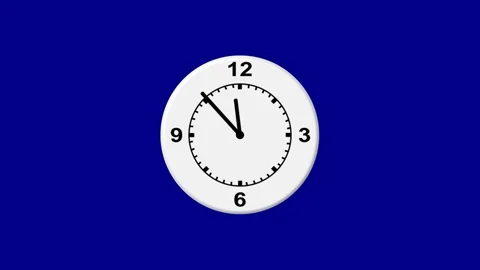 Clock time concept animation.Clock timelapse looping 12 hours. Stock Footage 325615632