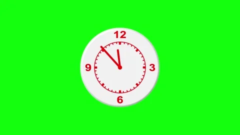 Clock time concept animation.Clock timelapse looping 12 hours. Stock Footage 325615644