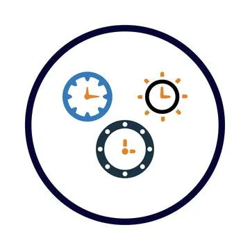 Clock, time , foreign time, double clock icon Stock Illustration