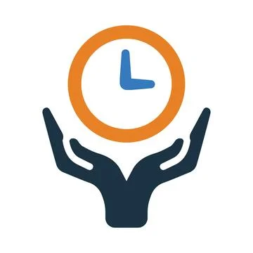 Clock, time, hand, clock on hand icon Stock Illustration