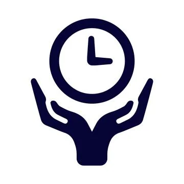 Clock, time, hand, clock on hand icon Stock Illustration