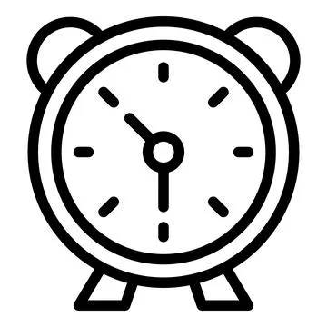 Clock time icon, outline style イラスト素材