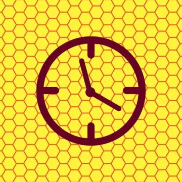 Clock time icon symbol Flat modern web design with long shadow and space for  Stock Illustration