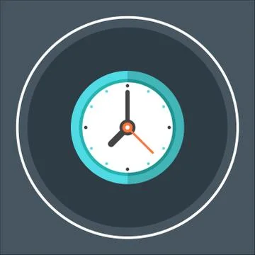 Clock Time Icon Vector Illustration Stock Illustration