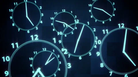 Clock  time illusion background Stock Footage 43311923