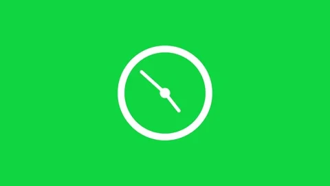 Clock time indicator animation with minimal circular design Stock Footage 330525481