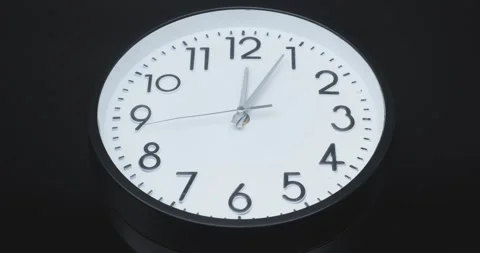 Clock Time Lapse on black background Stock Footage 149176154