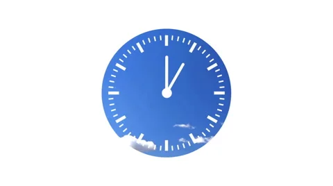 Clock Time Lapse with cloud and sky Stock Footage 40787369
