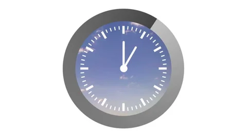 Clock Time Lapse with cloud and sky Stock Footage 40787616
