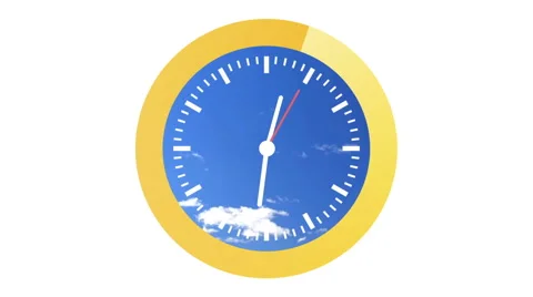 Clock Time Lapse with cloud and sky Stock Footage 40787648
