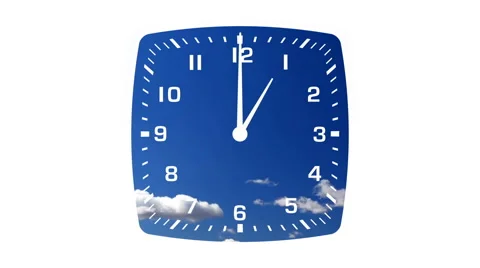 Clock Time Lapse with cloud and sky Stock Footage 40787714