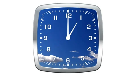 Clock Time Lapse with cloud and sky Stock Footage 40787732