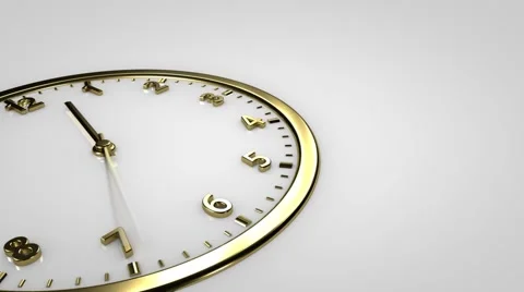 Clock Time Lapse. Gold watch. Stock Footage 65164385