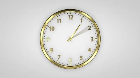 Clock Time Lapse. Gold watches make a complete circle. Stock-Footage 65291279