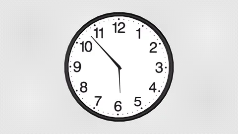 Clock Time Lapse Loop With Alpha Stock Footage 346742734