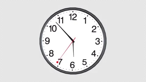 Clock Time Lapse Loop With Alpha Channel Stock Footage 346742857