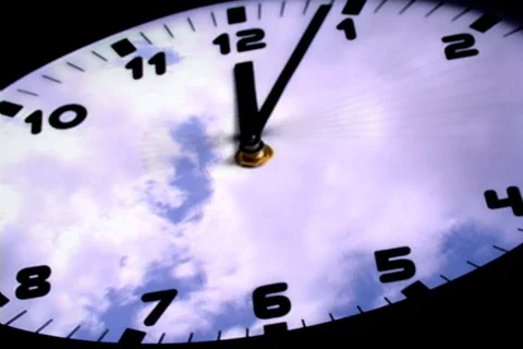 Clock Ticking Accelerated Time.High Speed Countdown Timer.Time Flies Moving  Fast Forward In This Time Lapse.Clock Face Running Out In High Speed.Timelapse  Ticks Fast Forward Moving. - SuperStock
