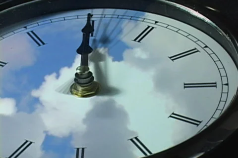 Clock in time-lapse loop Stock Footage 311406