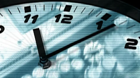 Clock in time-lapse loop Stock Footage