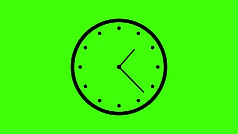 Clock time lapse loop on green screen. 4k quality seamless looping animation Stock Footage 265839925