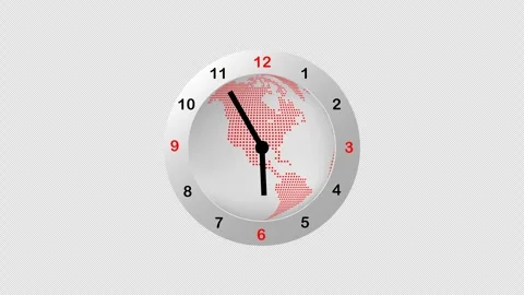 Clock Time Lapse on transparent background, seamlessly loops. Video 4K footage. Stock Footage 311778466