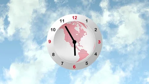Clock Time Lapse  on transparent background, seamlessly loops. Video 4K footage. Stock Footage 311805303