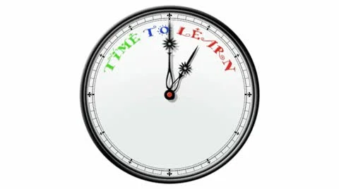 Clock: Time to Learn Stock Footage 10572900
