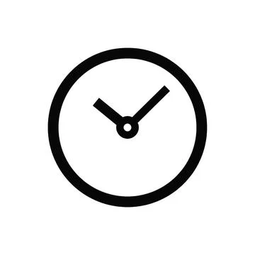 Clock Time Measurement Line Art Icon Vector Graphic Stock Illustration