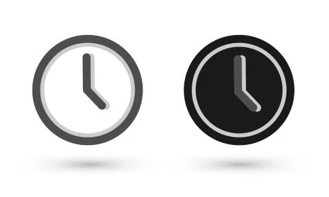 Clock time minimal line icon Vector illustratior Stock Illustration