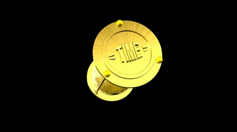Clock  time - money 3D gold Video stock 908265
