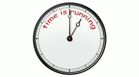 Clock: Time is running Stock Footage 21980651