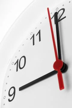 Clock time running to nine Foto stock
